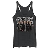 Epic Rights N 'Sync NSYNC Faded Logo Cover Women's Racerback Tank Top Black Heather