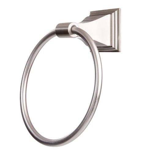 Arista Bath Products Leonard Series Towel Ring, Satin Nickel