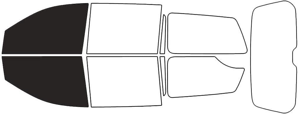 Rvinyl Window Tint Kit Compatible with Honda Odyssey 2005-2010 - Black 20% - Single Ply No Bubble Film - Do it Yourself Vehicle Front Precut Kit