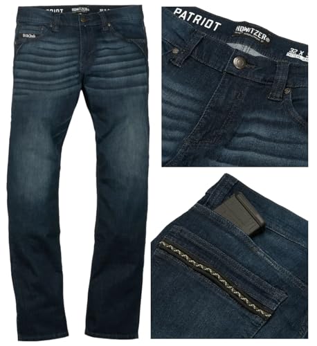 Howitzer Style Men's Denim Jean Patriot Rank Military Grunt 34" Inseam2