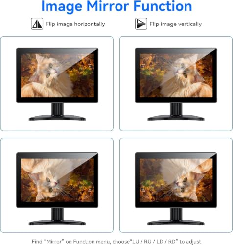 Image of Eyoyo 10.1 inch Small Touchscreen Monitor, Metal IPS Display, 1280x800 HD | 10-Point Touch, HDMI /VGA /AV Inputs, Built-in Speakers, VESA 75x75, Image Flip, Ideal for PC, Security, POS & Industrial