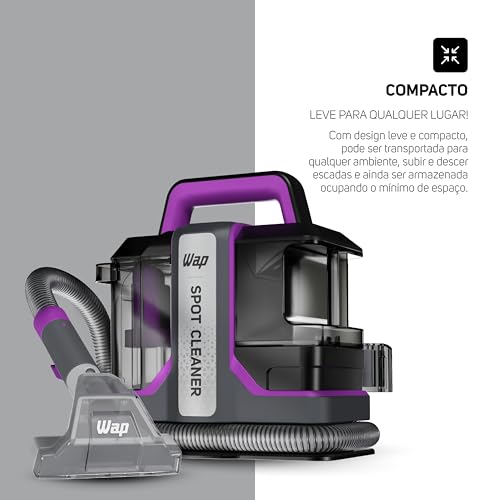 WAP Extratora Portátil Spot Cleaner W3, 3 em 1, Borrifa, Esfrega e Extrai, com Sistema de Autolimpez