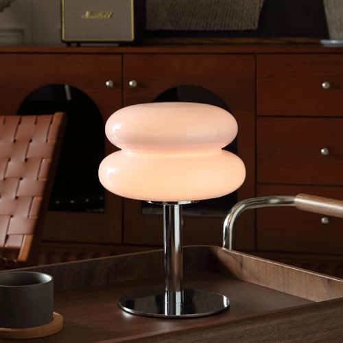 Glivpny Dimmable Pink Mushroom Table Lamp (Corded, Warm White)