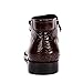 Santimon Dress Patent Leather Crocodile Print Slip On Ankle Men Boots Fashion Black Red 11 M US