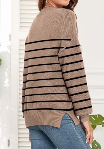 Image of WEACZZY Sweater Khaki Striped