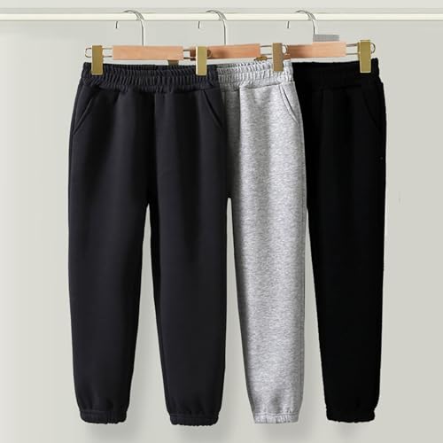 Toddler Sweatpants,Boys Jogger Sweat Pants Kids Girls Casual Athletic Solid Pocket Pull On Pants with Pockets4