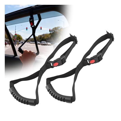 YGDMD 2PCS Adjustable Car Door Handle,2026 New Car Handle Assist with Non-Slip Handles & Locking Buckle,Portable & Detachable Vehicle Support Handles for Most Trucks,SUVs