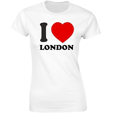 swagwear I Love London Funny Womens T-Shirt 8 Colours White, White Cover