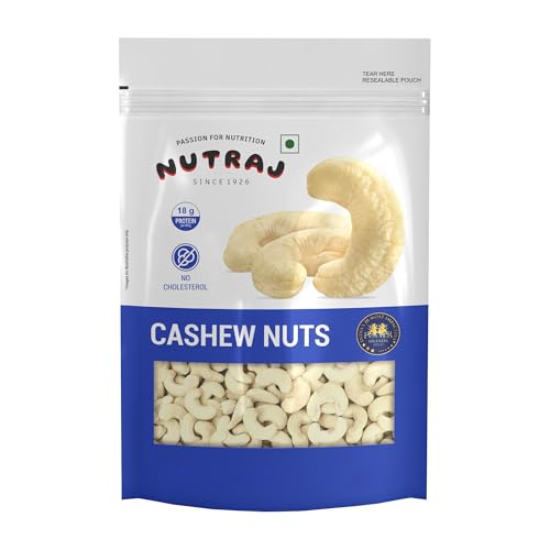 Nutraj Whole W320 Cashew Nuts 200g Pouch | Kaju | Dry Fruits and Nuts | Grocery Items