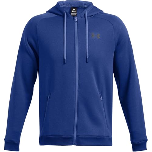 Image of Under Armour Mens Fleece Pro Full Zip Hoodie Blue M