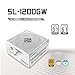 ASRock Steel Legend SL-1200GW 1200W 80 Plus Gold & Cybenetics Platinum Full Modular Power Supply ATX3.1 PCIe5.1 Ready with Dual Color 12V-2x6 Cable 10 Years Warranty White Edition Japanese Capacitor