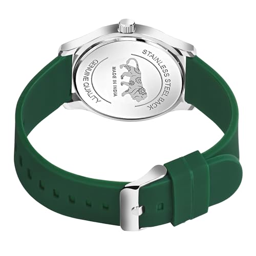 Image of styledose Minimalist dial Softest Adjustable Silicon Belt Quartz Analog Date Display Wrist Watch for Men