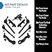 TRQ Front Steering Kit Idler Arm Idler Arm Bracket Assembly Pitman Arm Tie Rod Tie Rod Adjusting Sleeve Compatible with 93-00 Chevrolet GMC