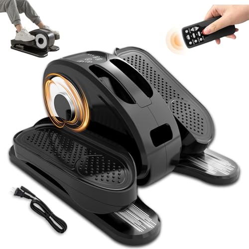 Under-Desk Elliptical Machine, Quiet & Portable Electric Seated Pedal Exerciser with Remote Control, 12 Adjustable Speeds, Ideal for Seniors