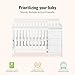 Dream On Me Jayden 4‑in‑1 Mini Convertible Baby Crib & Changer with Storage in White, Pinewood, GreenGuard Gold & JPMA, 1” Mattress Pad, 3 Mattress Heights, Converts to Mini Day & Twin-Size Bed