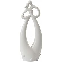 Modern Aşk Fig&uuml;r&uuml; Biblo &ndash; 22 cm Seramik Dekoratif Sevgi Heykeli, Ev ve Ofis İ&ccedil;in Şık S&uuml;s Eşyası