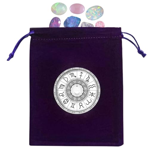 Xinhuju de Almacenamiento para Cartas de Tarot,Portajoyas con Cordón,De Almacenamiento Para Dados | para Herramientas de Altar Cristales Reloj y Suministros de Adivinación