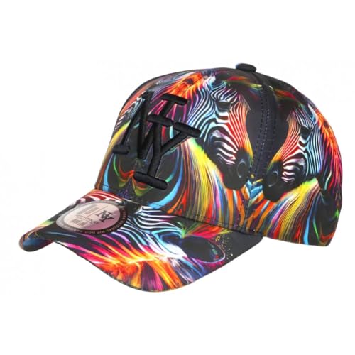 Casquette enfant zèbre orange style baseball NY pour les loisirs en plein air des 7-12 ans