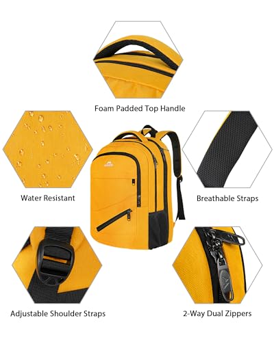 Image of MATEIN 17 Inch Travel Backpack, Water Resistant Commute Work Carryon Bag with Anti Theft Pocket & Luggage Sleeve, Fashion Large College Laptop Daypck, Warm Gifts Backpack for Men Women