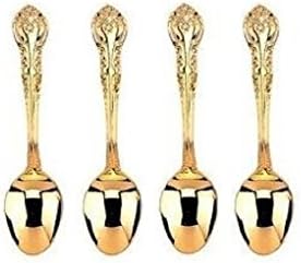 HIC Gold Plated Traditional Demi Spoon - Set of 4