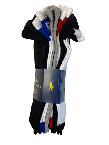 Ralph Lauren Polo Ankle Sport Socks 6-Pack, Black - White - Grey Multi3