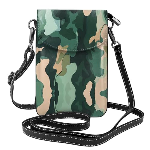 Petit sac à bandoulière en cuir avec rangement smartphone 19,3 x 12,4 cm
