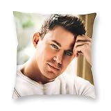 VICRRY Channing Tatum Pillowcase Decorative Throw Pillow Covers Soft & Smooth Double-sided Printed Polyester Pillowcase for Couch, Sofa, Bed, Home decor, 16'x16'