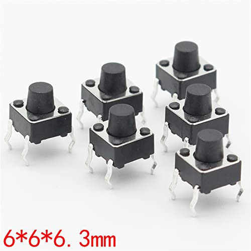 Interruptor táctil de 6x6x6,3 mm para reparar mandos y paneles con pulsadores DIP de 4 pines 2