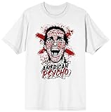 American Psycho Patrick Bateman Face Composed Art Women's White T-Shirt-Large