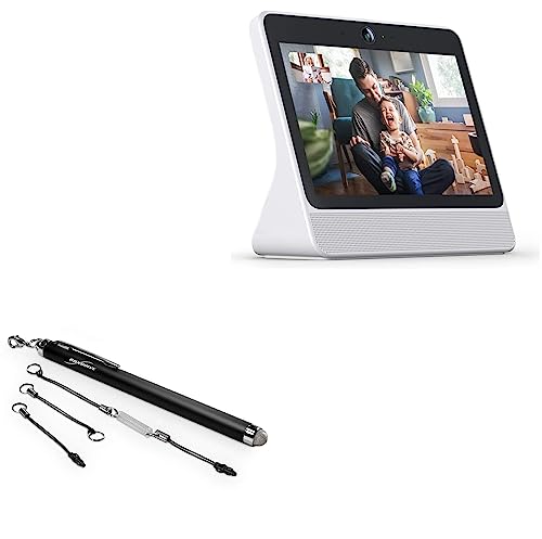 BoxWave Stylus Pen Compatible with Facebook Portal (1st Gen 2018) - EverTouch Capacitive Stylus, Fiber Tip Capacitive Stylus Pen for Facebook Portal (1st Gen 2018) - Jet Black