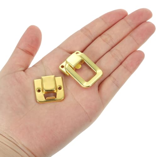 Image of PATIKIL Toggle Catch Lock 1.4 inch x 0.9 inch, 18 Pack Metal Buckle Hasp Lock Latch Clasp for Jewelry Box Wooden Case Decoration, Gold