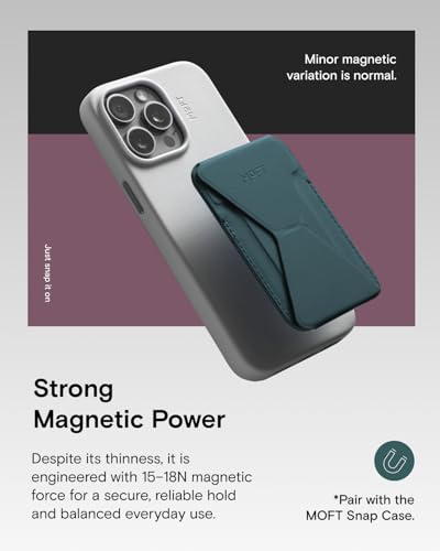 Image of MOFT Magsafe Wallet Stand Compatible with iPhone 16 /15 /14 /13 /12 Series, Angle Adjustment & MOVAS Phone Stand, Light Jungle