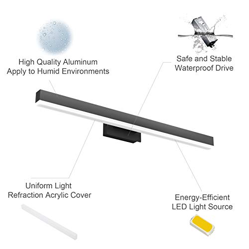 Applique murale LED 60cm Klighten pour en finir avec les ombres devant le miroir - 2