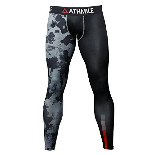 Athmile Men's Compression Pants Cool Dry Sports Tights Baselayer Capris Legging