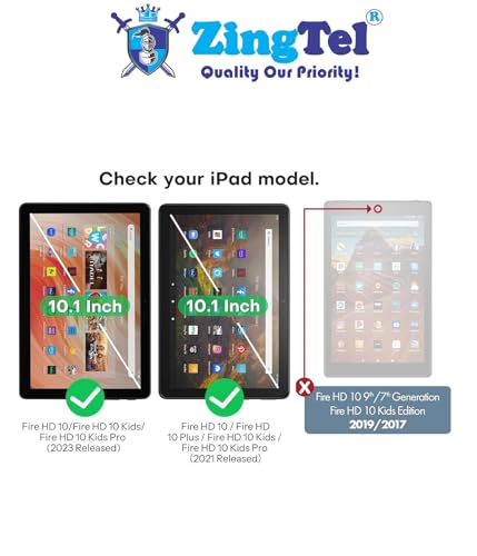 Image of Screen Guard Designed For Amazon Fire HD 10 /Fire HD 10 Plus /HD 10 Kids /HD 10 Kids Pro (2023 /2021) 10.1 Inch Nano Fiber Tempered Glass Screen Protector Flexible, HammerProof & Shatterproof