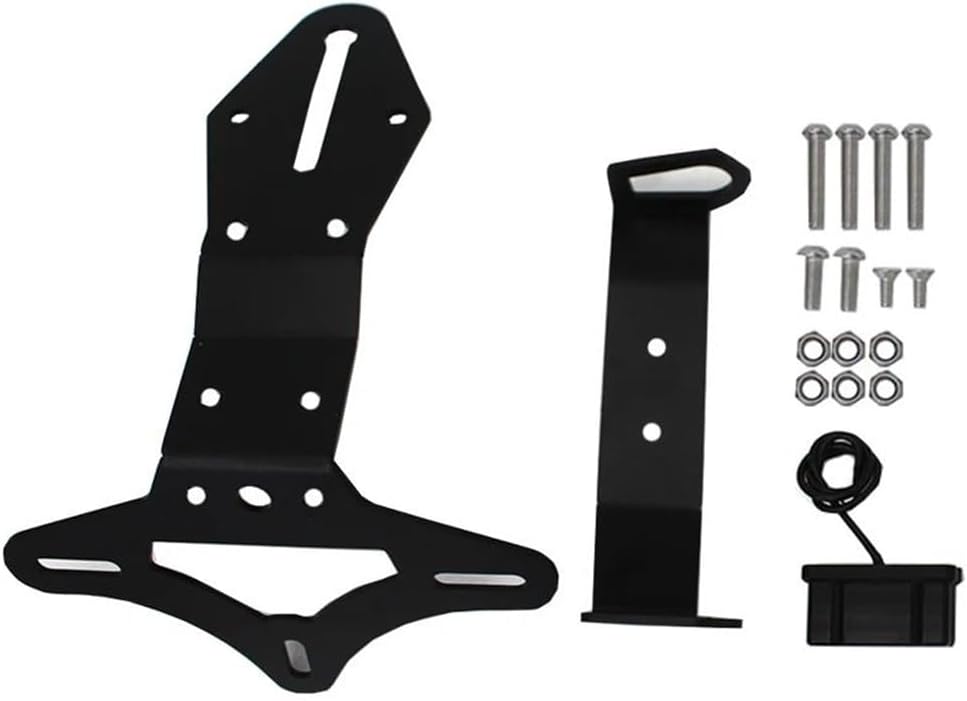 for K&awasaki 2016-2020 Ninja ZX-10R ZX10R ZX10RRR SE 2017 2018 2019 Motorcycle Tail Tidy Mudguard Rear Support License Plate Frame Bracket with Light Motorcycle