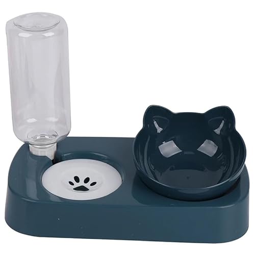 ペットフィーダー ペット用給水器、給餌器、猫用ボウル、給水器、自動貯水装置 ペットシッター向け(Green)