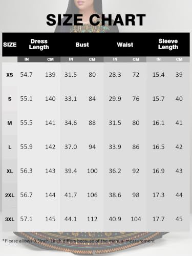 Image of Plus Size Maxi Dress for Women V Neck 3 /4 Sleeve Wrap Dress
