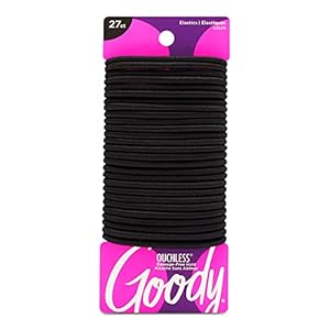 Goody Ouchless Womens Elastic Hair Tie – 27 Count, Black – 4MM for Medium Hair- Hair Accessories for Women Perfect for Long Lasting Braids, Ponytails and More – Pain-Free (Packaging May Vary)