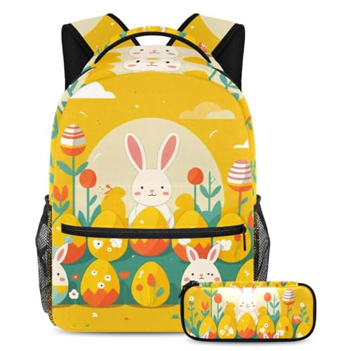 Sac à livres de voyage multicolore pour étudiants et adolescents avec trousse assortie