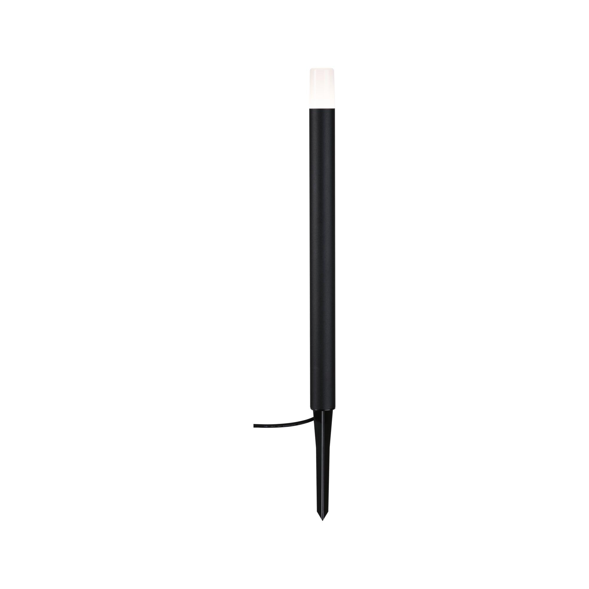 Paulmann 94537 Plug & Shine LED oprawa zewnętrzna, słupek Flarea IP65 600mm ciepłobiały, w zest. 1x3,6 Watt ściemn. czarny, metal 3000 K