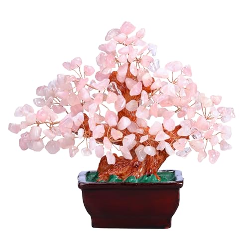 Save 61% on Feng Shui Rose Quartz Crystal Money Tree - Handmade Decor