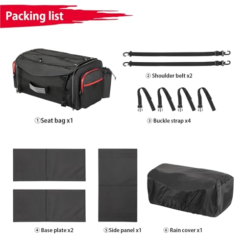 Bolsa Trasera para Motocicleta con ajuste universal de alta adaptabilidad 7