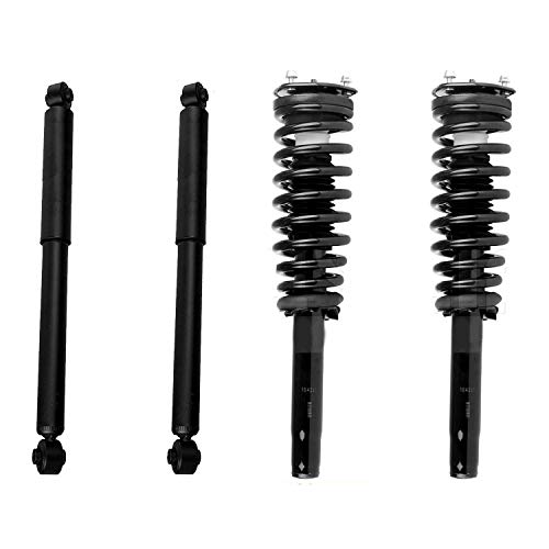 Detroit Axle - 4pc Front Struts w/Coil Spring Assembly, Rear Shock Absorbers Kit for 2010 2011 2012 Ford Fusion/Mercury Milan - 2.5L ONLY