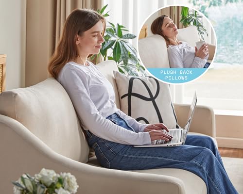 Amerlife Couch,Comfy Sofa Couch With Slope Armrests, 2 Piece Set Extra Deep Seat Sofa For Living Room thumb #5