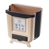 Cubo de basura plegable: el cubo de basura plegable de cocina no ocupará el espacio en la cocina. Cuando no lo utilices, puedes plegarlo y abrirlo cuando lo utilices.