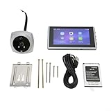 Risveglio Spioncino digitale da 4,5 pollici per la notte, con fotocamera spioncino 1080P 2MP e alloggiamento in lega di zinco grandangolare da 160 gradi, argento