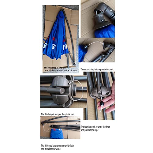 Moresec 8.8Ft Patio Umbrella Replacement Canopy Market Umbrella Top Outdoor Umbrella Canopy With 8 Ribs Uv Protection Waterproof For Garden, Backyard, Pool #TOP5