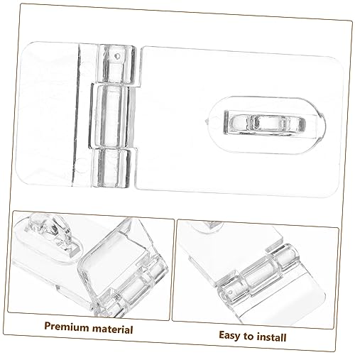 Image of DOITOOL Sets Acrylic Hasp Buckles Locking Latches for Jewelry Box Easy Install Padlock Latch