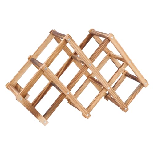 DECHOUS 1Pc Wine Display Rack Household Ornaments Wine Bottle fold Wine Cabinet Show Rack Wooden Bracket Wine Display Stand Shelf Accessories Wine Rack Storage Rack Fashion